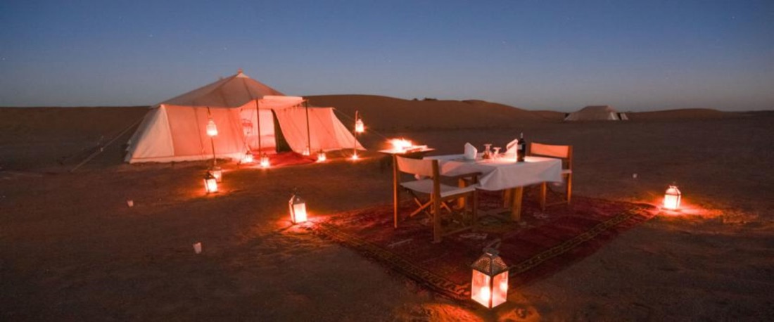 Desert bivouac camp