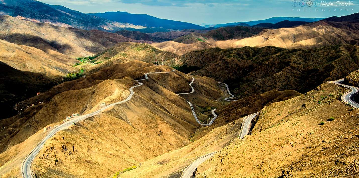 A rally road crossing Morocco's High Atlas mountains